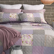 THÉOLINE LILAC PATCHWORK QUILT SET-100% cotton